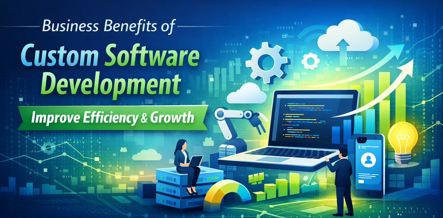 What are the business benefits of custom software system